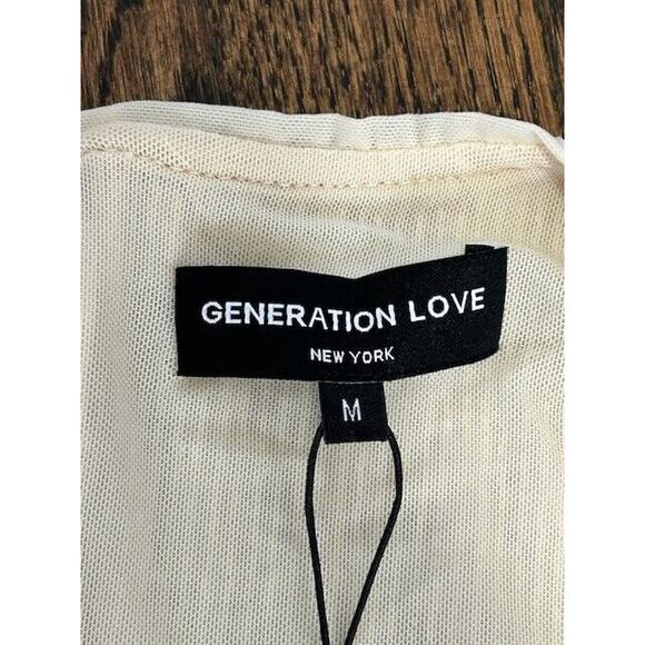 Generation Love Allegra Sequin Romper Faux Wrap Ruched Sleeve Surplice Shell M - Picture 8 of 11